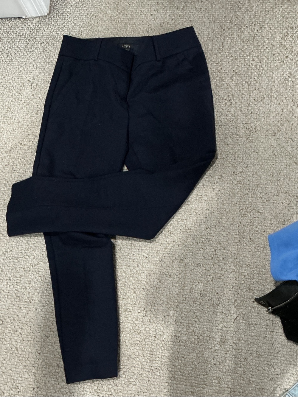 LOFT Navy Skinny Ankle Pants for Women